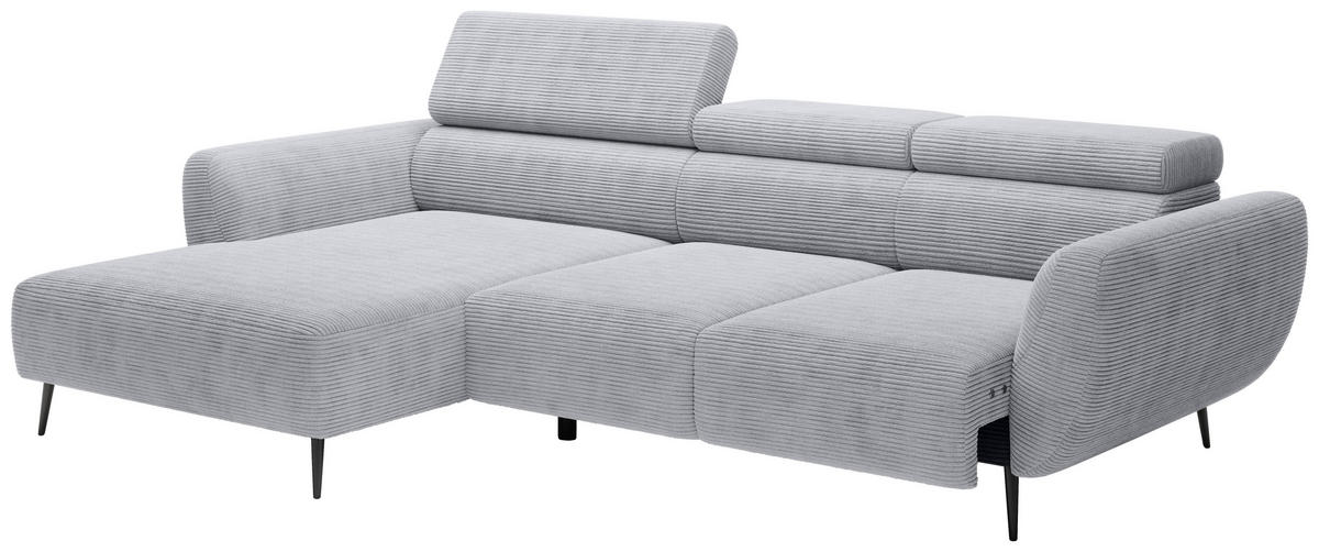 HÖRNSOFFA i manchester mörkgrå  - mörkgrå/svart, Klassisk, metall/textil (174/277cm) - Livetastic
