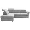 ECKSOFA in Webstoff Hellgrau  224/254 cm  - Hellgrau/Schwarz, Design, Kunststoff/Textil (224/254cm) - Stylife