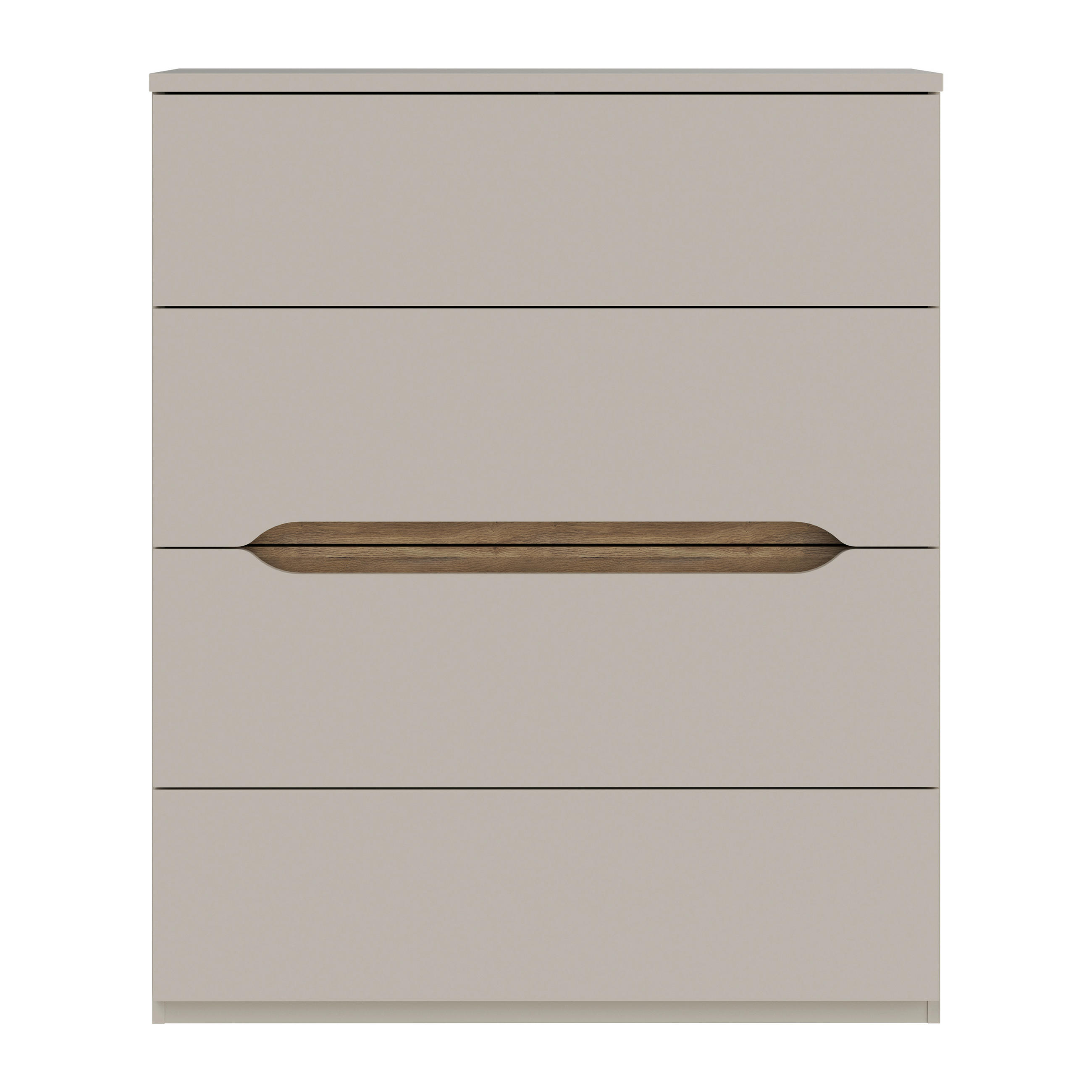 KOMODA, barve hrasta, peščene barve  - barve hrasta/peščene barve, Design, leseni material (95,1/114,7/41,5cm) - Hom`in