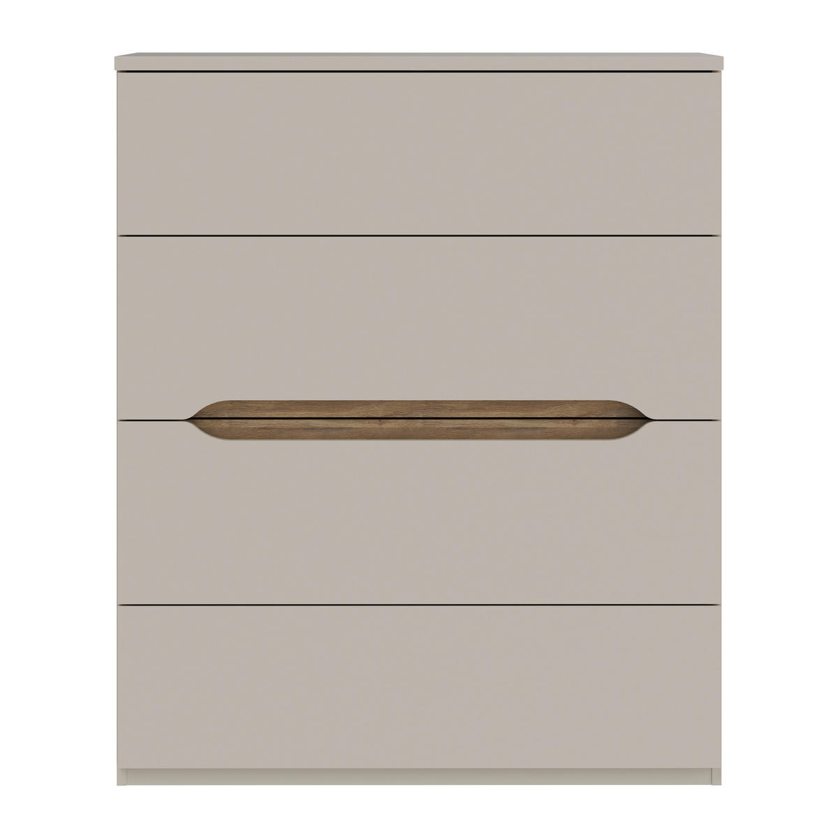 KOMODA, barve hrasta, peščene barve  - barve hrasta/peščene barve, Design, leseni material (95,1/114,7/41,5cm) - Hom`in