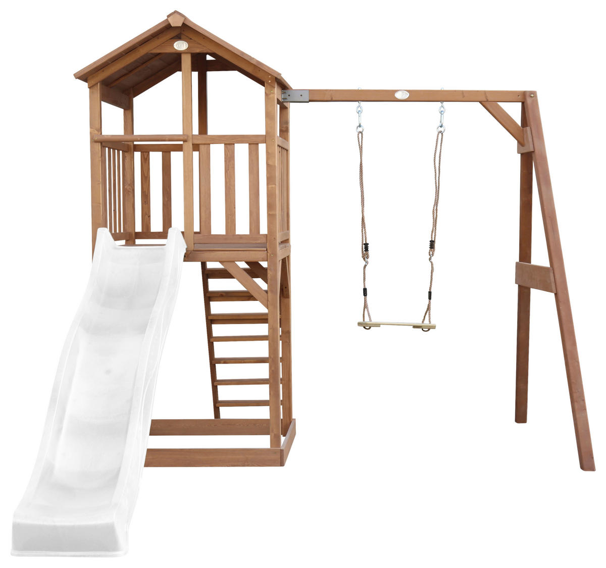 SPIELTURM 283,6/241,9/349 cm  - Weiss/Braun, Konventionell, Holz/Kunststoff (283,6/241,9/349cm)