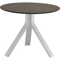 GARTENBEISTELLTISCH 60/60/48 cm Metall, Kunststoff  - Weiß/Grau, Design, Kunststoff/Metall (60/60/48cm) - Stern