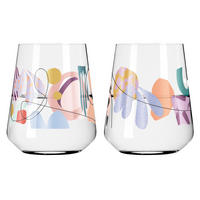 WASSERGLAS 500,00 ml 2-teilig  - Transparent/Multicolor, Trend, Glas (9,2/11,0cm) - Ritzenhoff