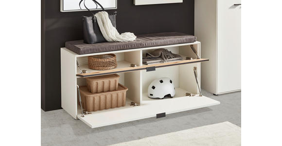GARDEROBE in 198,8/205,5/37,1 cm - Eichefarben/Weiß, Design, Glas/Holz (198,8/205,5/37,1cm) - Dieter Knoll