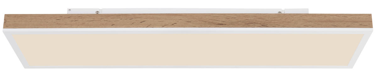 LED SVJETILJKA STROPNA  - bijela/tamno smeđa, Natur, drvni materijal/metal (80/20/7,8cm) - Globo