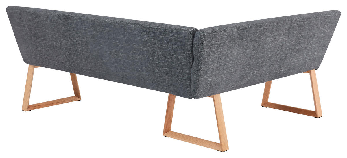 KLUPA KUTNA  boje hrasta, tamno siva  drvo, metal, tekstil      - boje hrasta/tamno siva, Moderno, drvo/metal (162-204/82/61cm) - Livetastic