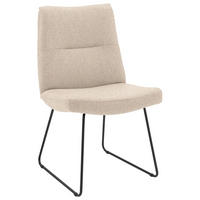 STUHL - Sandfarben/Schwarz, Design, Textil/Metall (50/90/68cm) - Valnatura