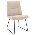 STUHL - Sandfarben/Schwarz, Design, Textil/Metall (50/90/68cm) - Valnatura