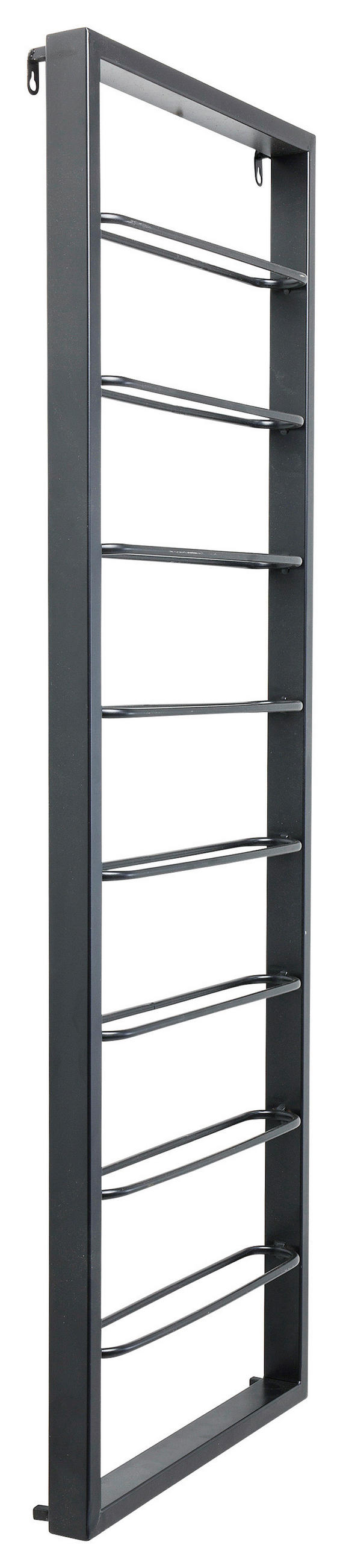 WEINREGAL 42/120/6 cm  - Schwarz, Design, Metall (42/120/6cm) - Kare-Design