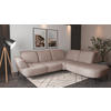 ECKSOFA in Flachgewebe Greige  - Greige/Schwarz, Modern, Textil/Metall (302/270cm) - Sit & More