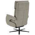 RELAXSESSEL in Leder Hellgrau  - Hellgrau/Schwarz, Design, Leder/Metall (70/117/85cm) - Dieter Knoll