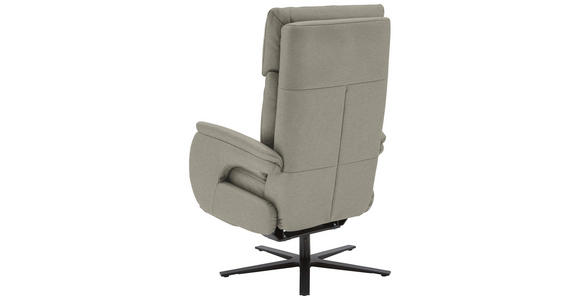 RELAXSESSEL in Leder Hellgrau  - Hellgrau/Schwarz, Design, Leder/Metall (70/117/85cm) - Dieter Knoll