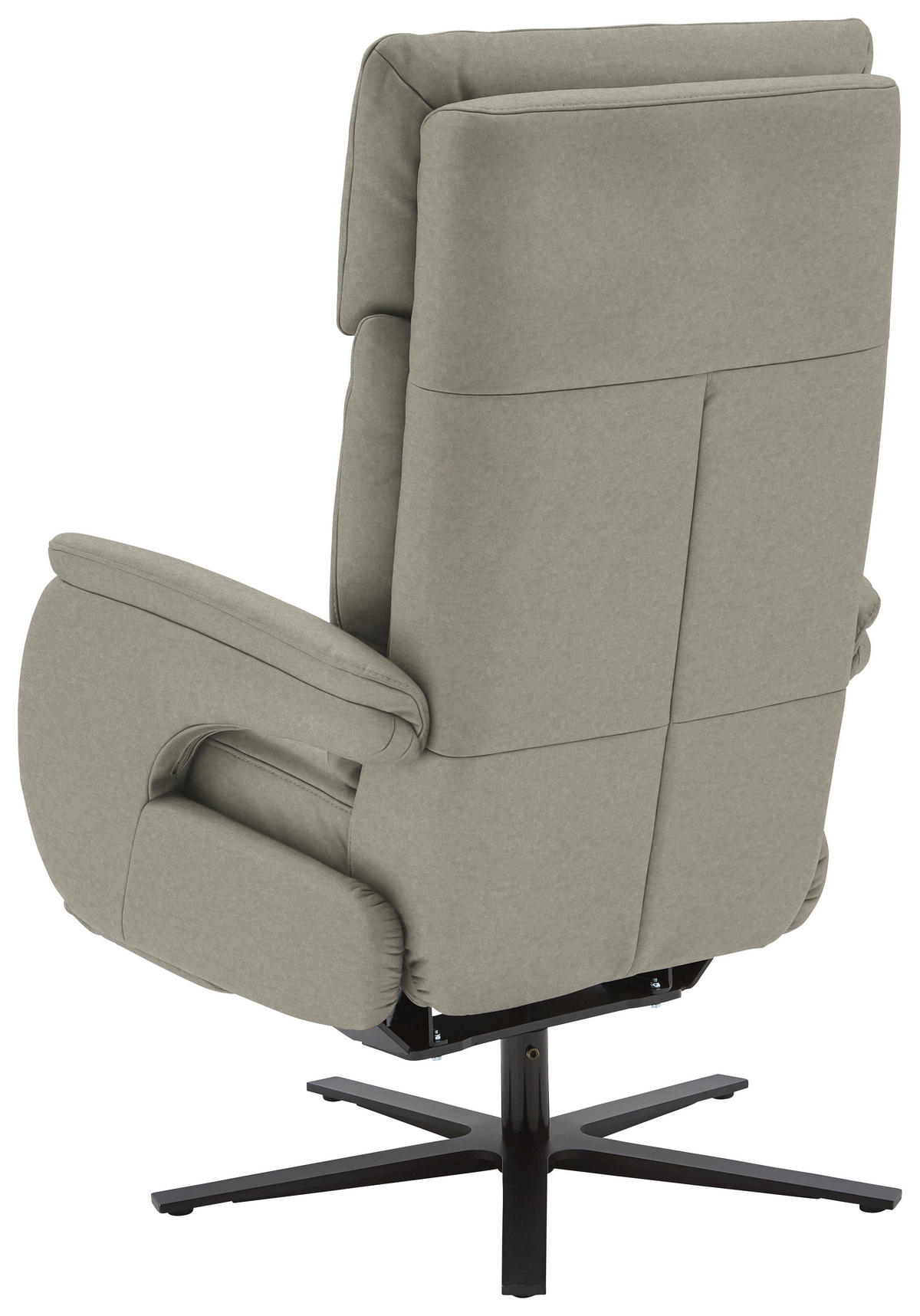 RELAXSESSEL in Leder Hellgrau  - Hellgrau/Schwarz, Design, Leder/Metall (70/117/85cm) - Dieter Knoll