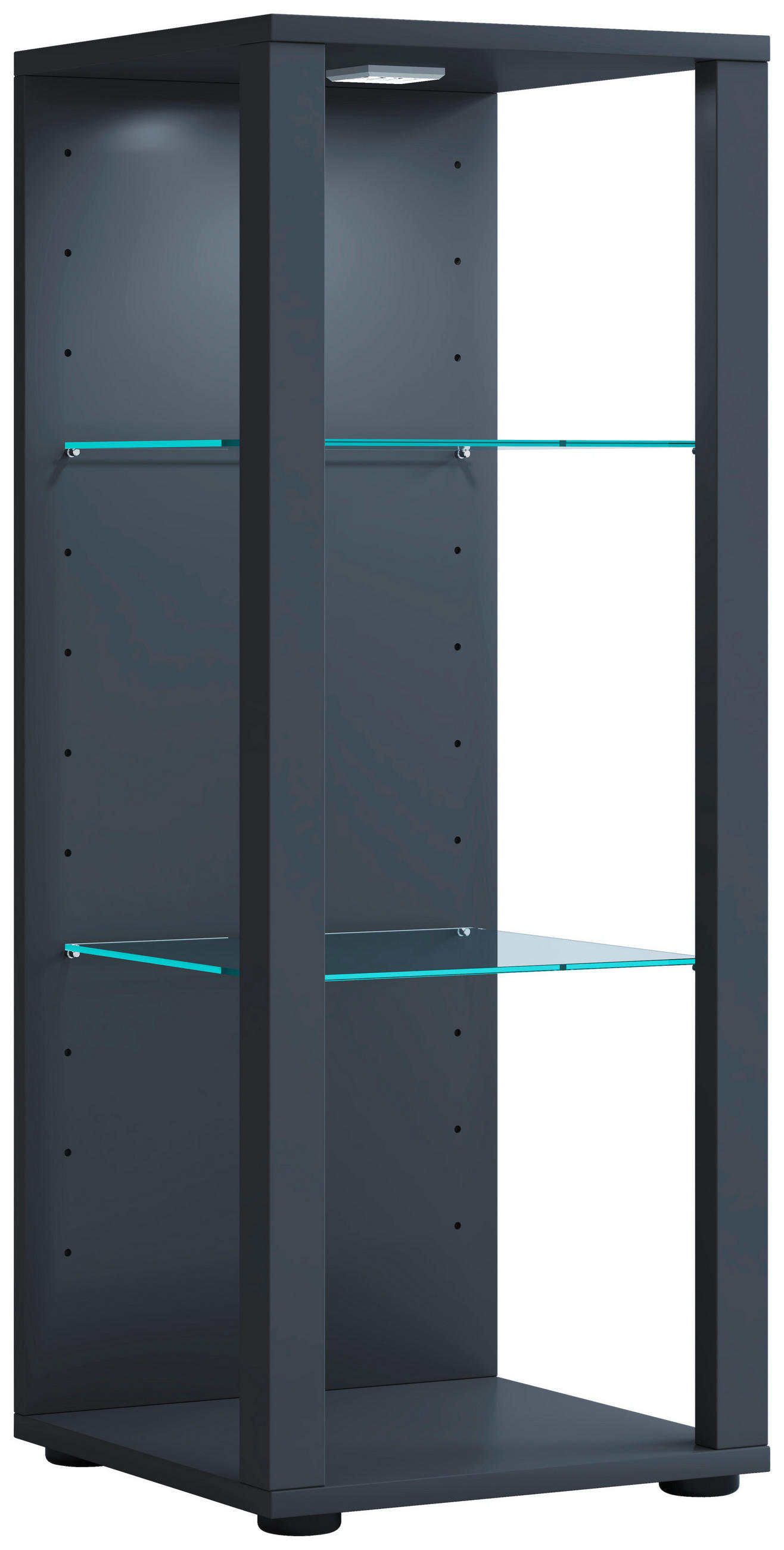 VITRINE in Anthrazit  - Anthrazit, Modern, Glas/Holzwerkstoff (35/90/35cm) - MID.YOU