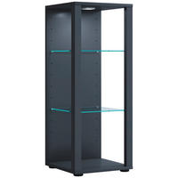 VITRINE in Anthrazit  - Anthrazit, MODERN, Glas/Holzwerkstoff (35/90/35cm) - MID.YOU