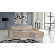 ECKSOFA Taupe Chenille - Taupe/Schwarz, KONVENTIONELL, Kunststoff/Textil (272/168cm) - Carryhome