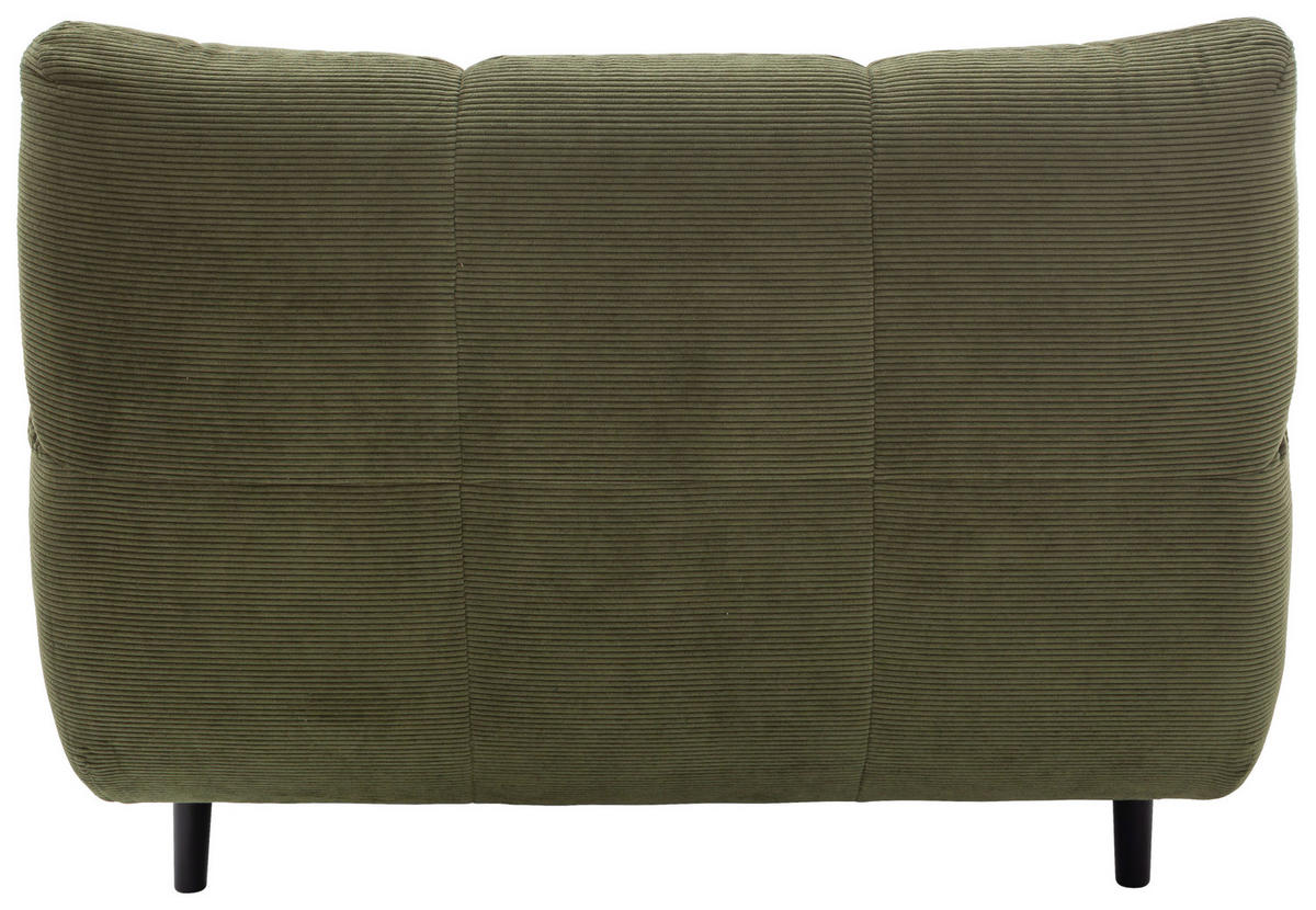 ECKSOFA Feincord Waldgrün  - Waldgrün/Schwarz, Design, Holz/Textil (215/288cm) - Pure Home Lifestyle
