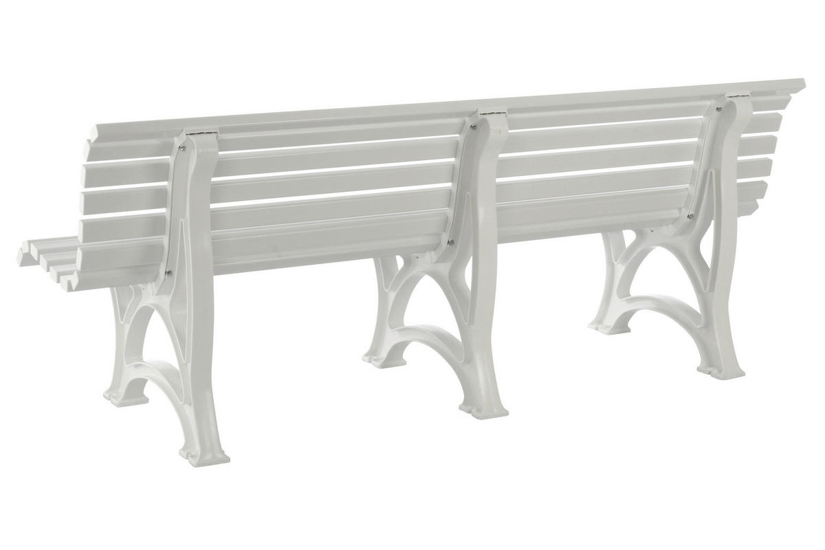 GARTENBANK 200/80/64 cm   - Weiß, Basics, Kunststoff (200/80/64cm) - Modante