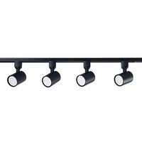 SCHIENENSYSTEM-STRAHLER Snow 8/150/6 cm  - Schwarz, Design, Metall (8/150/6cm)