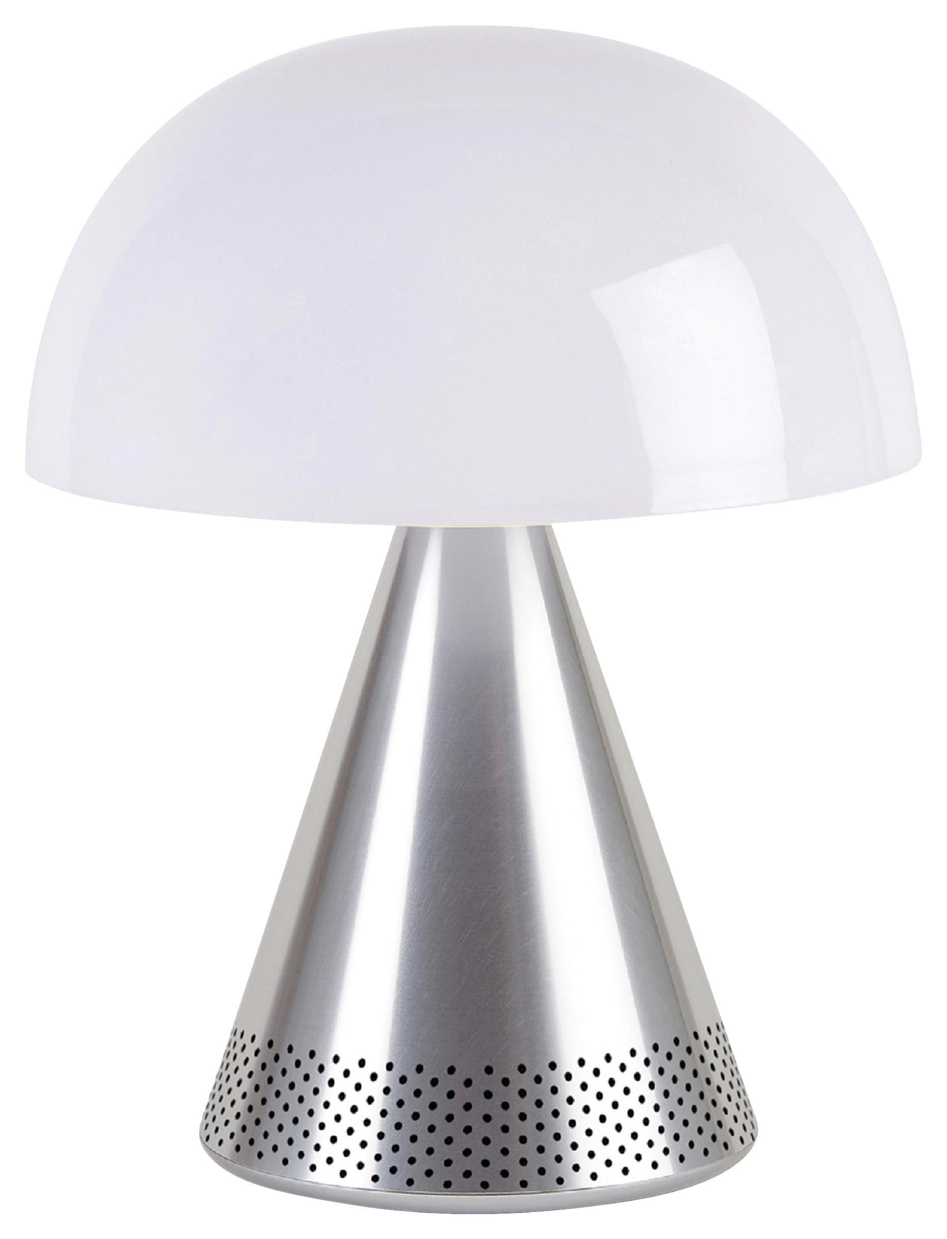 AKKU-TISCHLEUCHTE 14/17/14 cm - Alufarben, Design, Kunststoff/Metall (14/17/14cm)