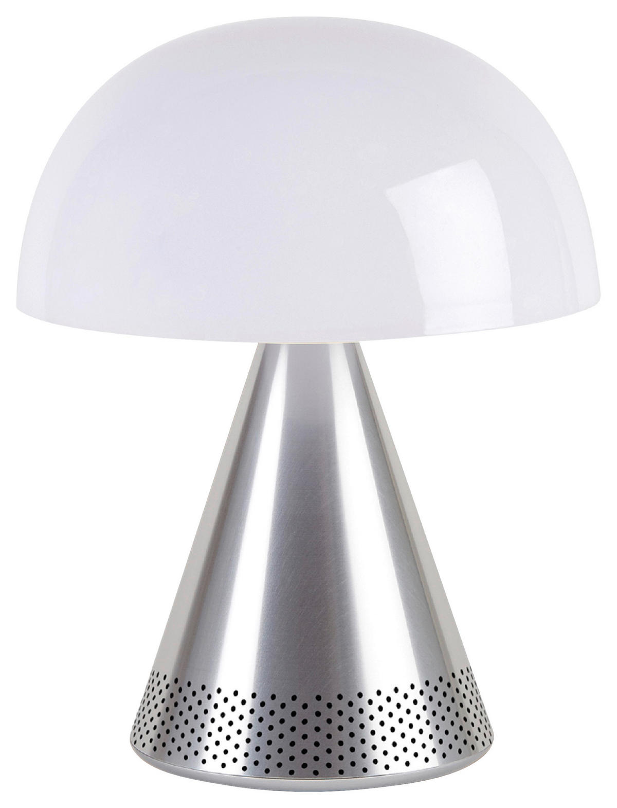 AKKU-TISCHLEUCHTE 14/17/14 cm   - Alufarben, Design, Kunststoff/Metall (14/17/14cm)