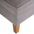 HOCKER in Textil Graubraun  - Eichefarben/Graubraun, Design, Holz/Textil (55/44/55cm) - Carryhome