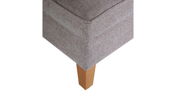 HOCKER in Textil Graubraun  - Eichefarben/Graubraun, Design, Holz/Textil (55/44/55cm) - Carryhome