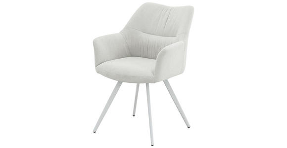 ARMLEHNSTUHL  Typenauswahl Webstoff  - Beige, Design, Textil/Metall (58/86/62,5cm) - Carryhome