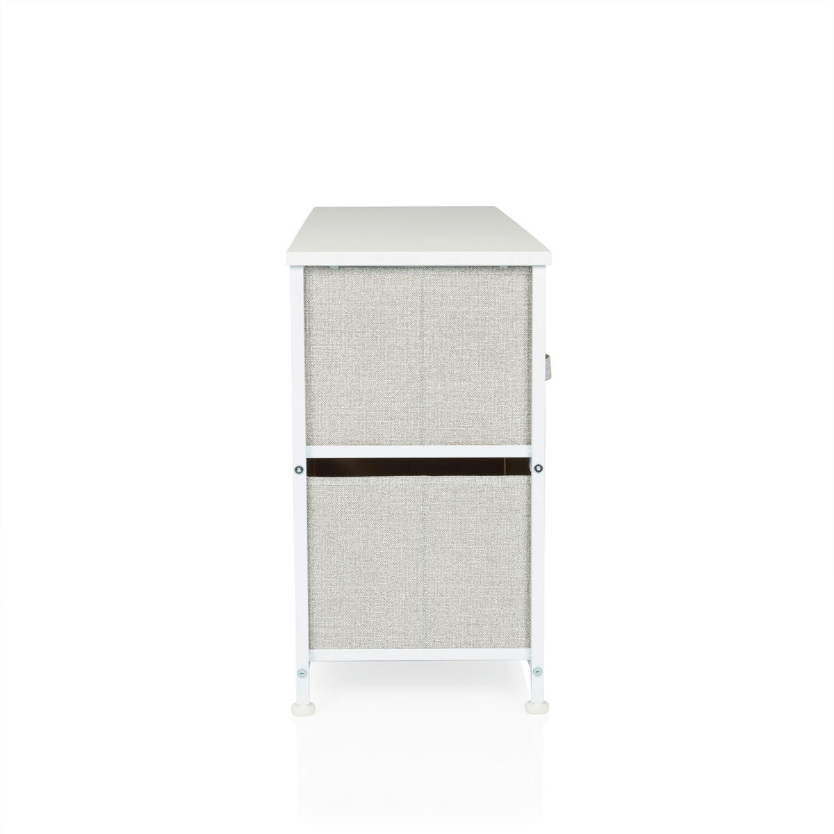 KOMMODE  in 100/55/30 cm  - Weiß/Grau, MODERN, Kunststoff/Textil (100/55/30cm) - MID.YOU