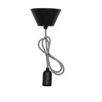 UPPHÄNGNINGSANORDNING  i svart, vit  - vit/svart, Basics, textil/plast (13/120cm)