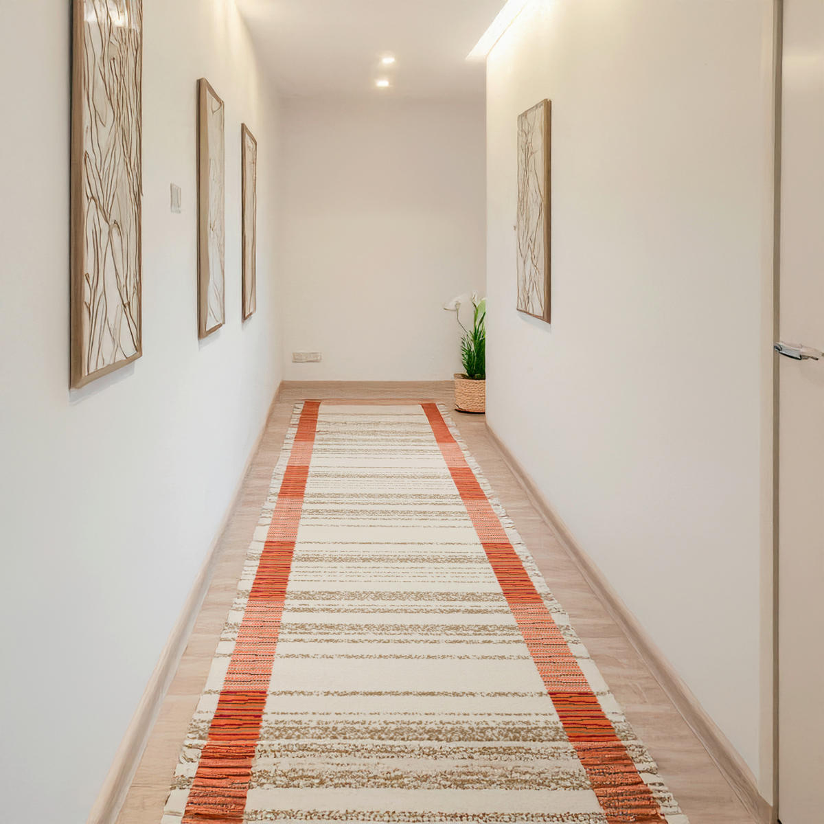 LÄUFER 60/350 cm Shiraz Creme, Orange  - Creme/Orange, LIFESTYLE, Textil (60/350cm)