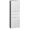 HOCHSCHRANK 61/176/32 cm  - Anthrazit/Silberfarben, MODERN, Glas/Holzwerkstoff (61/176/32cm) - MID.YOU
