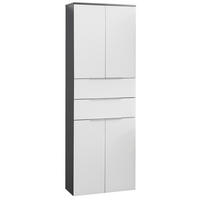 HOCHSCHRANK 61/176/32 cm  - Anthrazit/Silberfarben, MODERN, Glas/Holzwerkstoff (61/176/32cm) - MID.YOU
