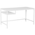 SCHREIBTISCH 140/70/75 cm  in Weiß  - Weiß, LIFESTYLE, Holzwerkstoff/Metall (140/70/75cm) - Carryhome