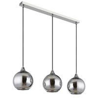 HÄNGLAMPA LOURDES 86/20/129 cm  - vit/kromfärg, Basics, metall/glas (86/20/129cm) - Globo