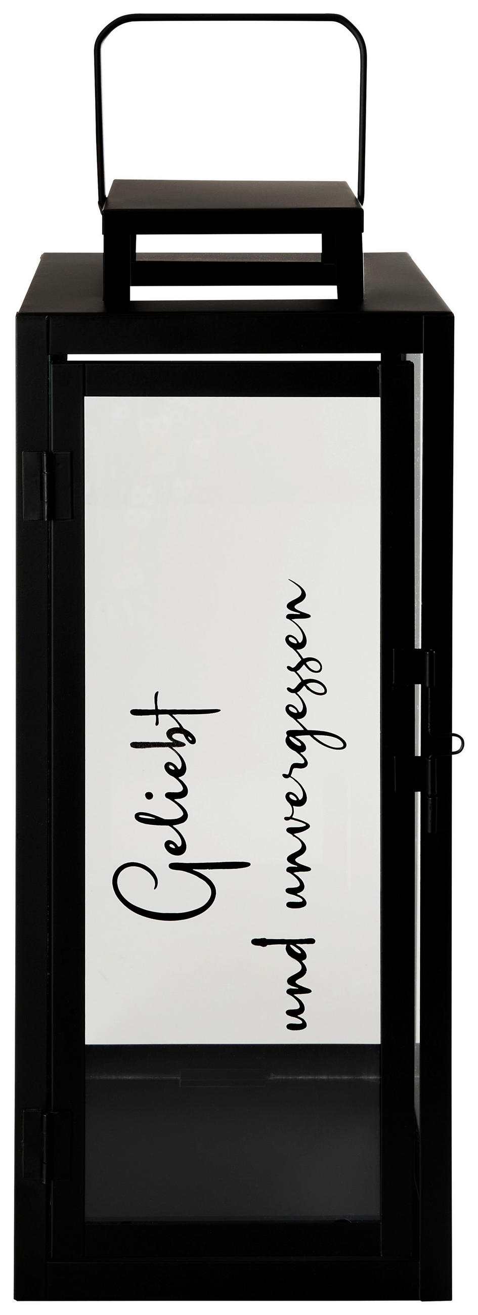 LATERNE - Schwarz, Basics, Metall (51/20,5/20,5cm)