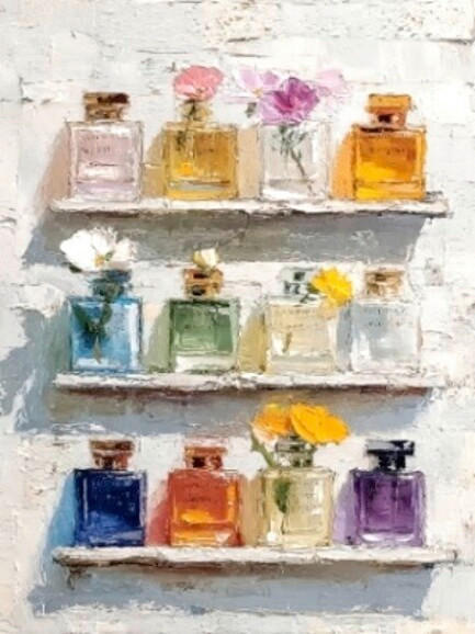 Euroart Leinwandbild Colourful Perfume I Mehrfarbig 30x40 cm