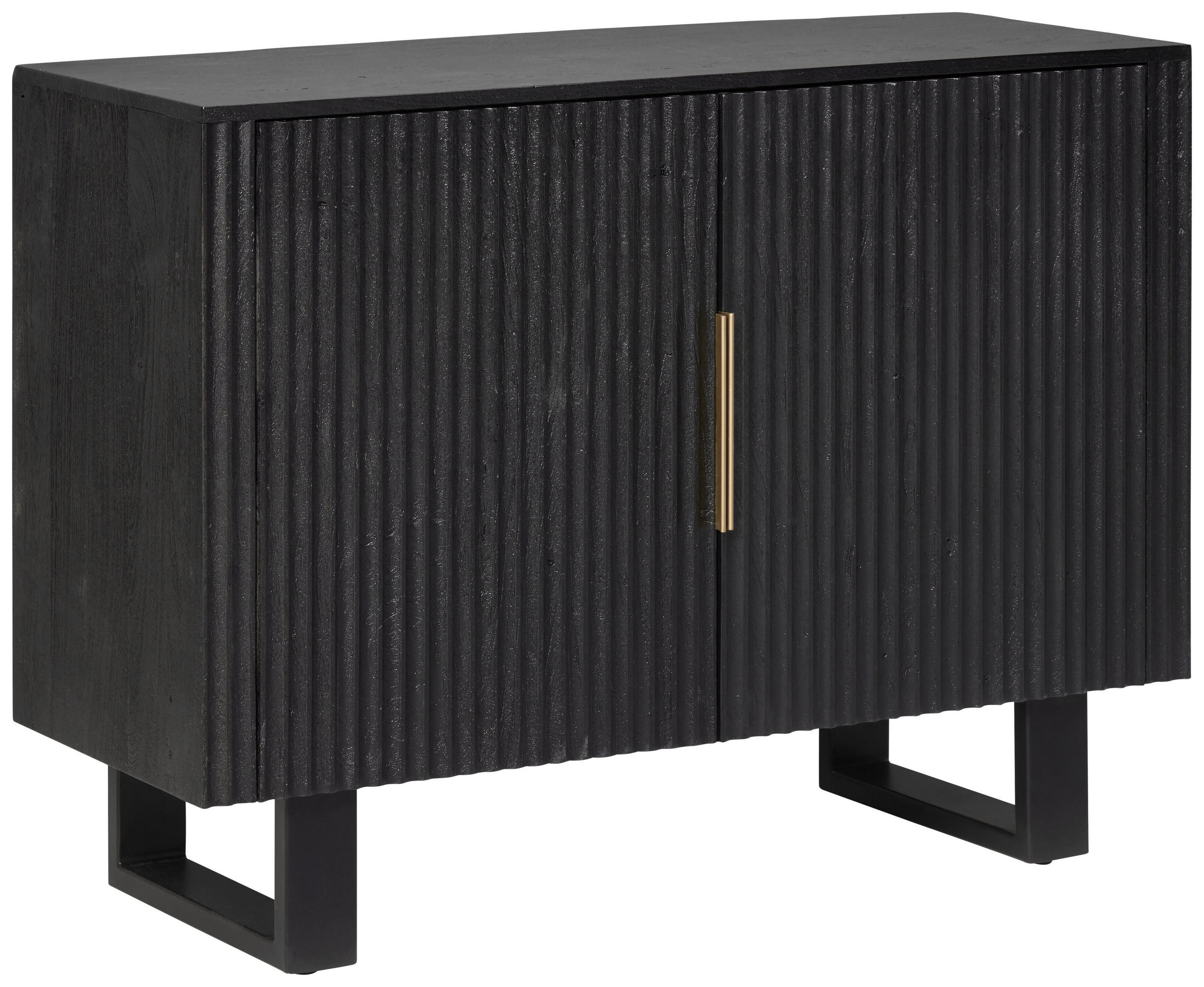 Livetastic Kommode Schwarz 110x80x40 cm