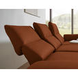 ECKSOFA  in Flachgewebe Kupferfarben  255-365/175-224 cm  - Schwarz/Kupferfarben, Design, Textil/Metall (255-365/175-224cm) - Dieter Knoll