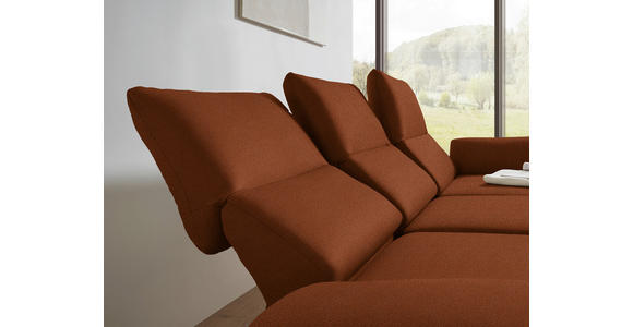 ECKSOFA  in Flachgewebe Kupferfarben  255-365/175-224 cm  - Schwarz/Kupferfarben, Design, Textil/Metall (255-365/175-224cm) - Dieter Knoll