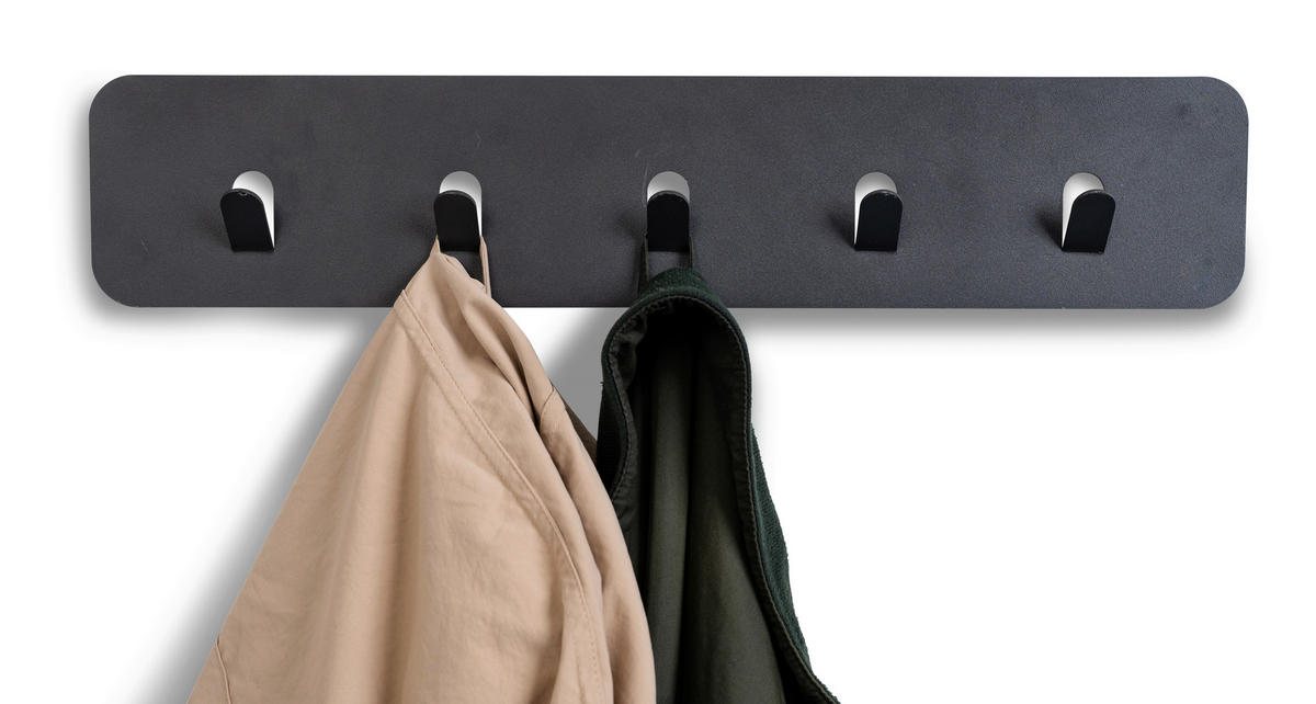 HAKENLEISTE  in Anthrazit  - Anthrazit, Design, Metall (50/10/3cm) - Xora