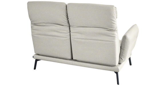 2-SITZER-SOFA Flachgewebe Naturfarben  - Schwarz/Naturfarben, Design, Textil/Metall (178-226/83-113/96-177cm) - Dieter Knoll