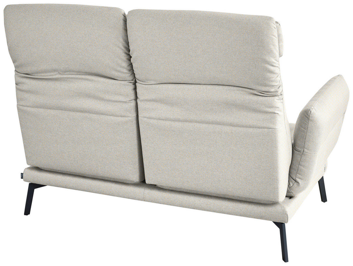 2-SITZER-SOFA Flachgewebe Naturfarben  - Schwarz/Naturfarben, Design, Textil/Metall (178-226/83-113/96-177cm) - Dieter Knoll