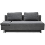 SCHLAFSOFA in Flachgewebe Dunkelgrau  - Chromfarben/Dunkelgrau, Design, Holz/Textil (205/77-93/99cm) - Novel