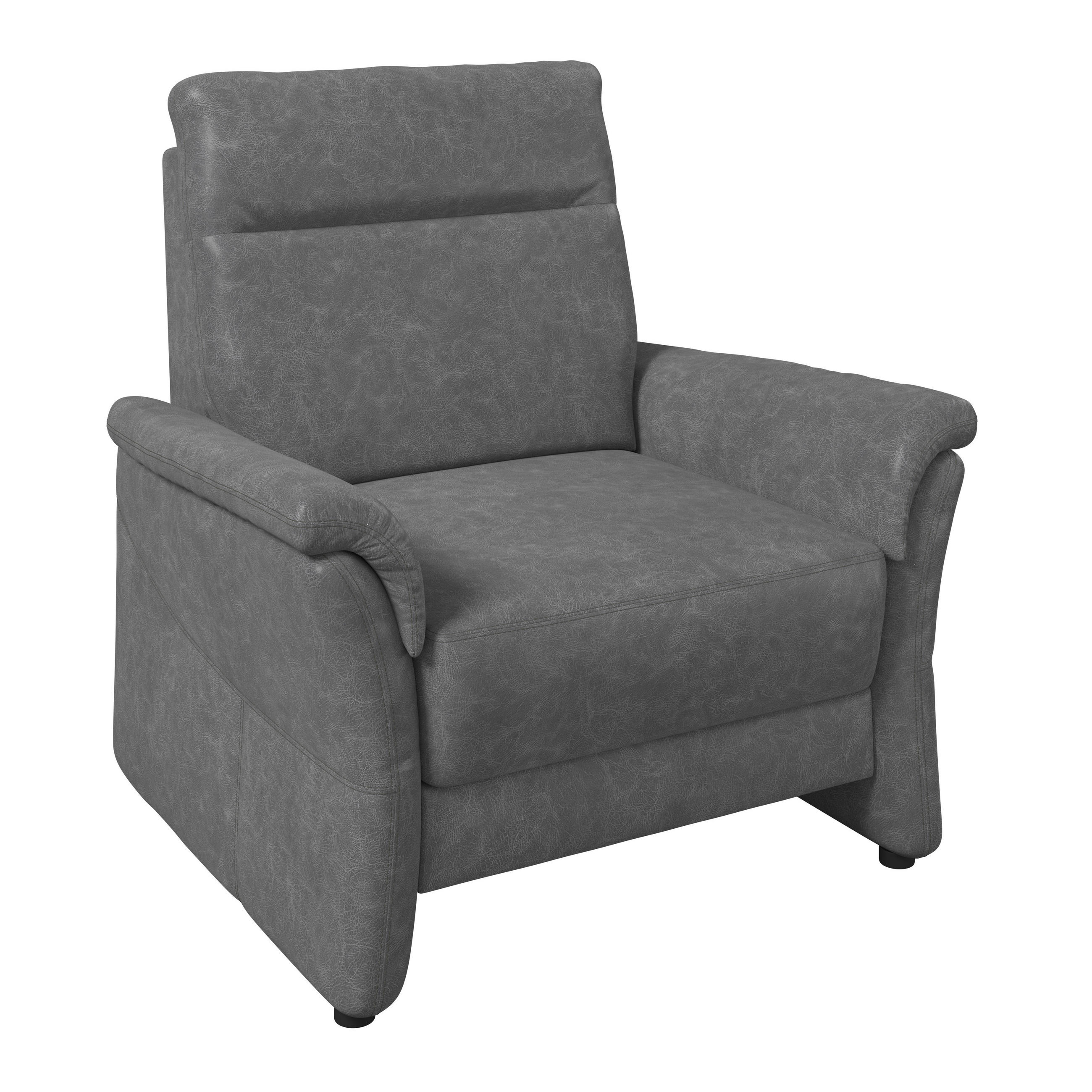 SESSEL Mikrofaser Grau  - Schwarz/Grau, Konventionell, Kunststoff/Textil (104/98/91cm) - Elegando