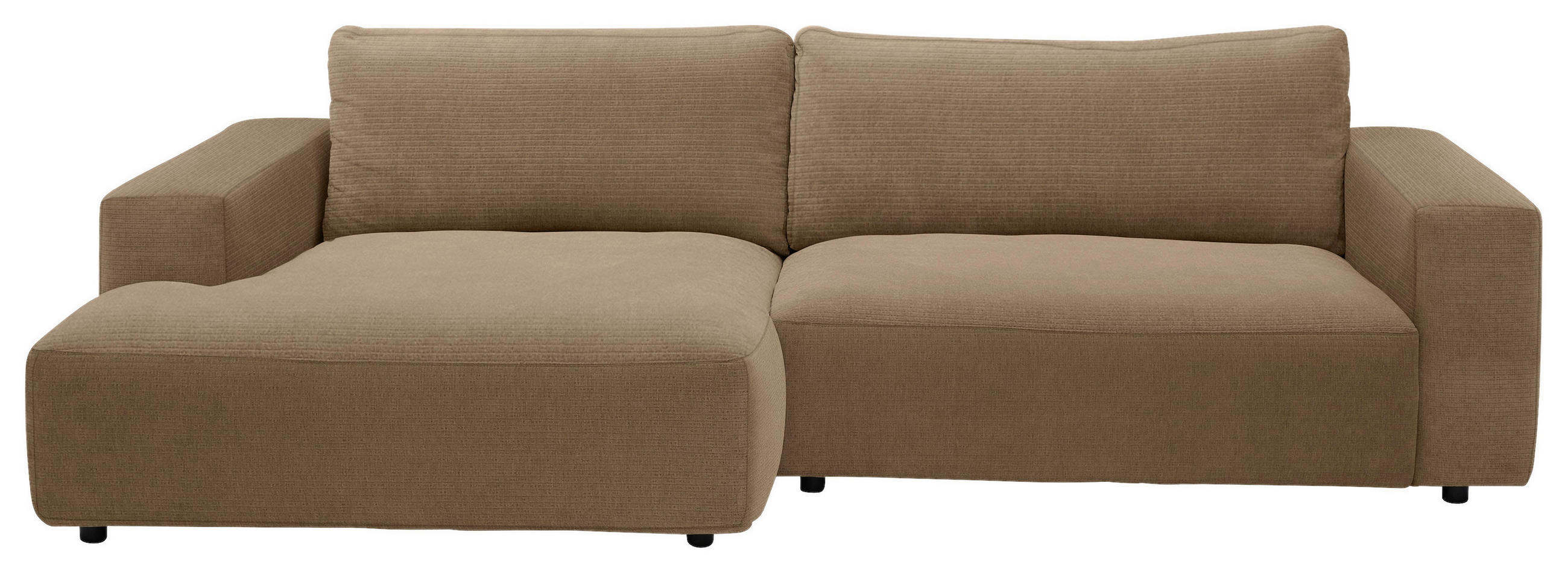 ECKSOFA MR LUCIA Messingfarben Chenille  - Messingfarben/Schwarz, Design, Kunststoff/Textil (190/296cm) - Musterring