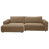 ECKSOFA MR LUCIA Messingfarben Chenille  - Messingfarben/Schwarz, Design, Kunststoff/Textil (190/296cm) - Musterring