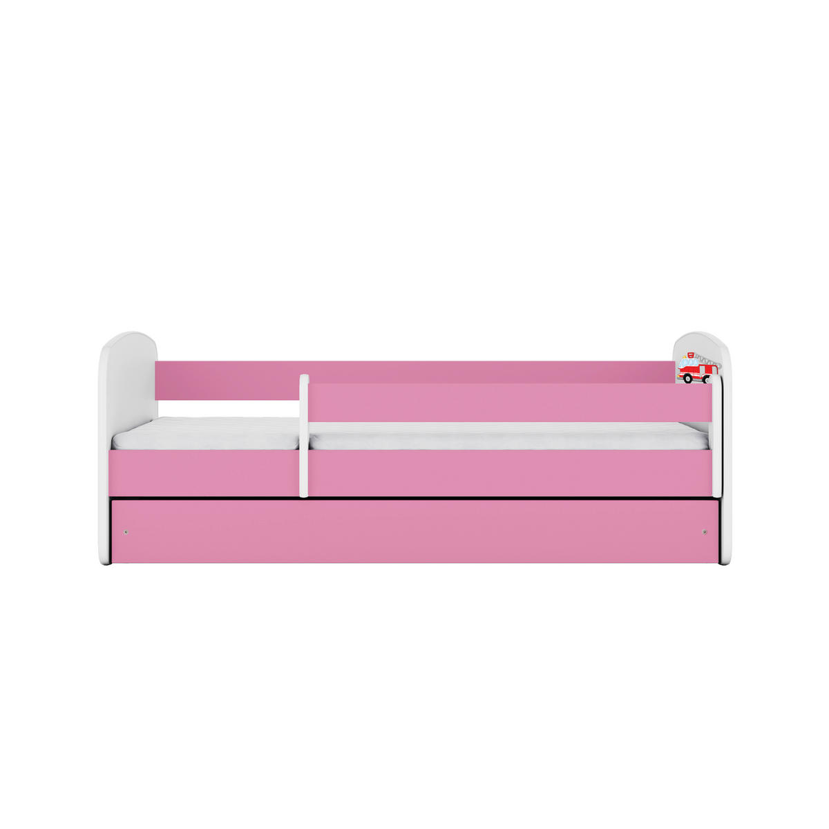 KINDER-/JUNIORBETT 80/160 cm  in Pink  - Pink/Birkefarben, MODERN, Holz/Holzwerkstoff (80/160cm) - MID.YOU