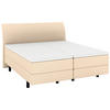 BOXSPRINGBETT 180/200 cm  in Beige  - Beige/Schwarz, KONVENTIONELL, Kunststoff/Textil (180/200cm) - Musterring