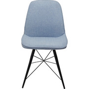 STOLICA - crna/svijetlo plava, Design, metal/tekstil (60/86/58cm) - Hom`in